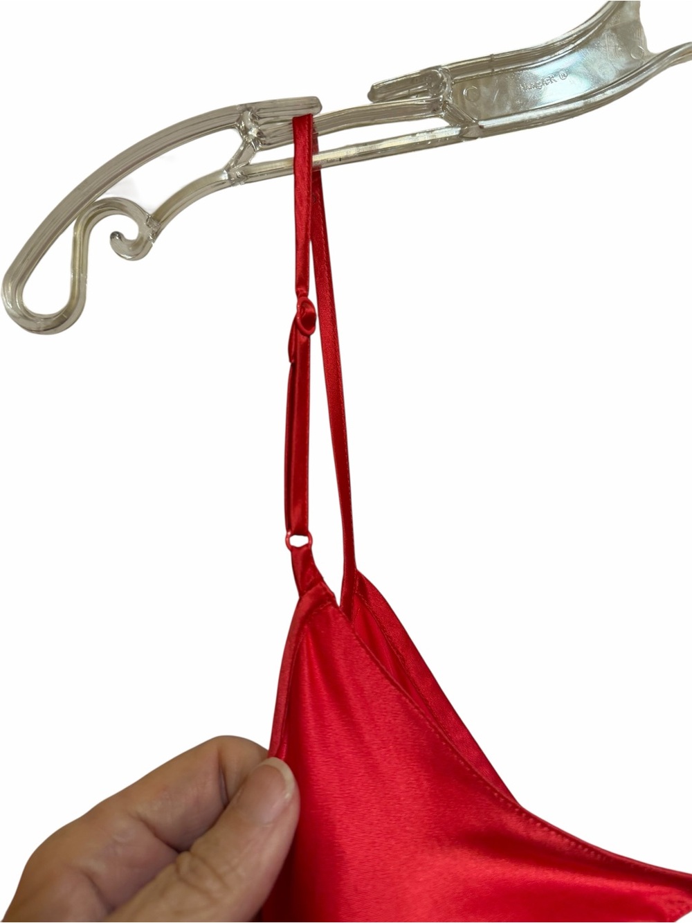 Vintage Victoria's Secret 100% Silk Red Open Back Bias Slip Dress Nightgown L - Picture 12 of 14